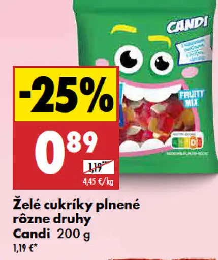 Candi Želé cukríky rôzne druhy