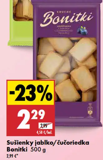 Bonitki sušienky jablko/čučoriedka