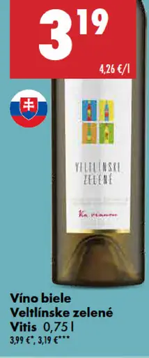 Vitis Veltlínske zelené víno biele