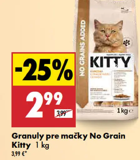 Kitty Granuly pre mačky No Grains mix