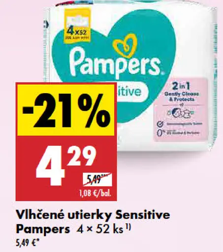 Pampers sensitive vlhčené utierky