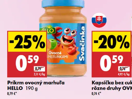 Hello príkrm ovocný marhuľa