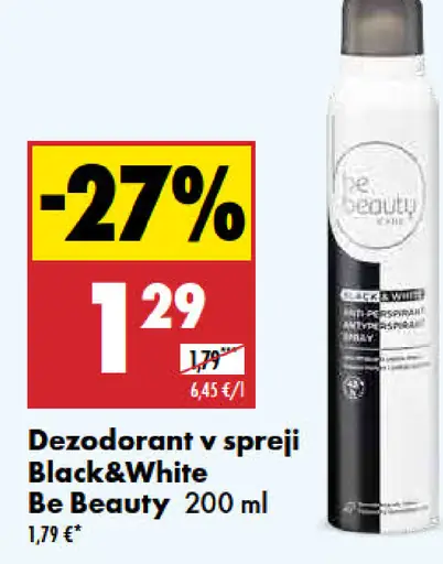 Dezodorant v spreji Black&White