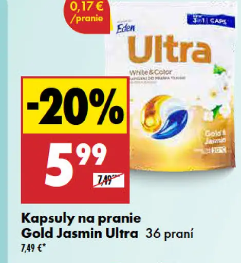 Eden Ultra kapsuly na pranie Gold Jasmin Ultra