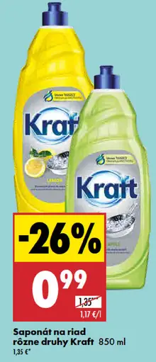 Kraft Saponát na riad rôzne druhy