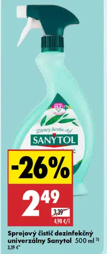 Sanytol Univerzálny dezinfekčný čistiaci prostriedok