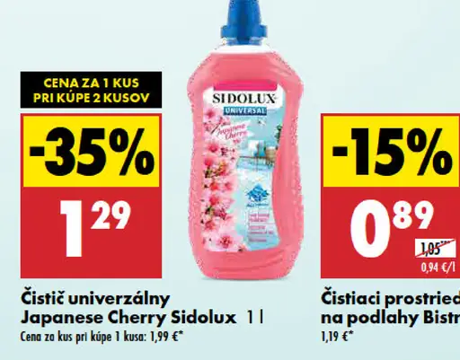 Sidolux čistič univerzálny Japanese Cherry