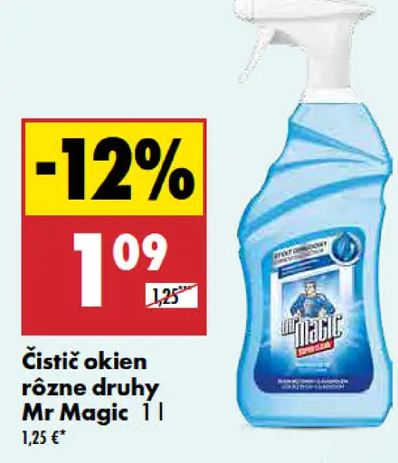 Mr Magic čistič okien rôzne druhy