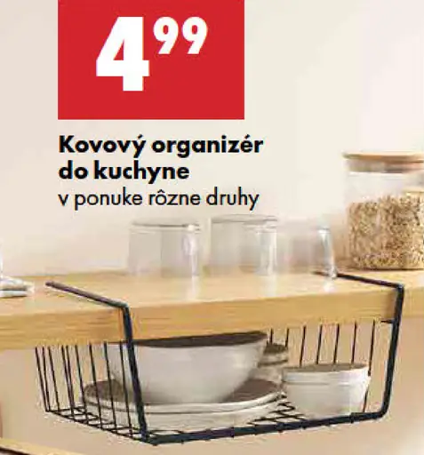 Kovový organizér do kuchyne
