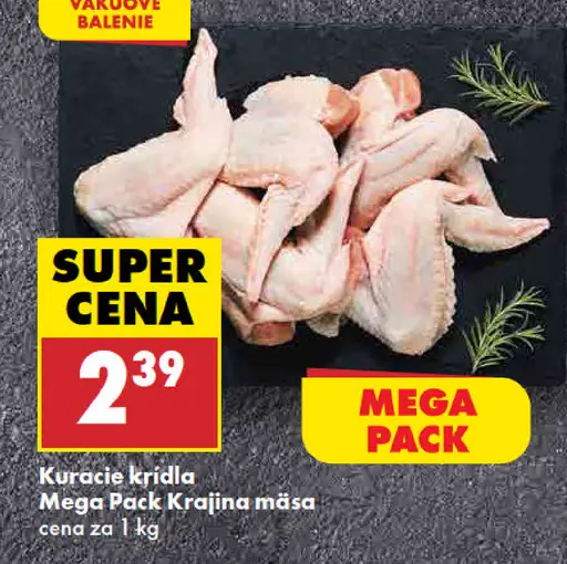 Krajina mäsa Kuracie krídla mega pack