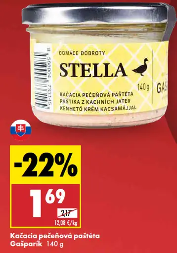 Stella Kačacia pečeňová paštéta
