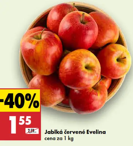 Červené jablká Evelina