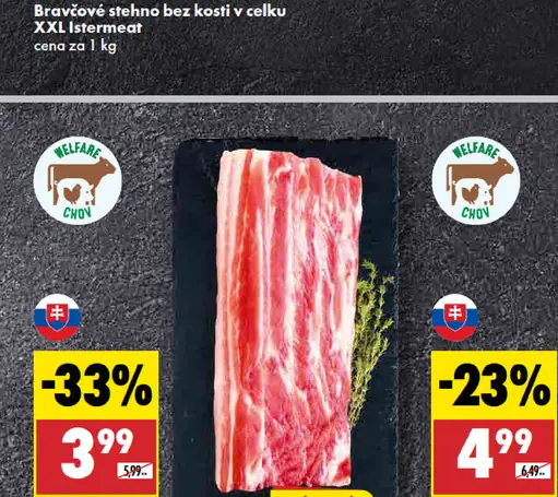 Istermeat bravčové stehno bez kosti vcelku