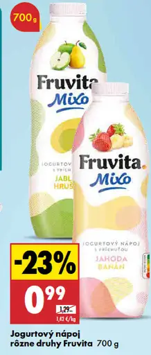Fruvita Mio jogurtový nápoj jablko hruška