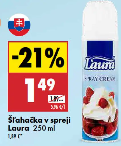 Laura Šľahačka v spreji