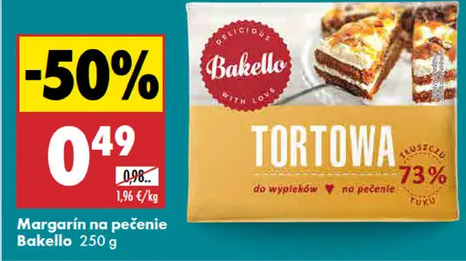 Bakello margarín na pečenie Tortowa