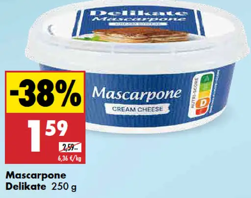 Delikate mascarpone cream cheese