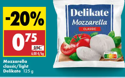 Delikate Mozzarella classic/light