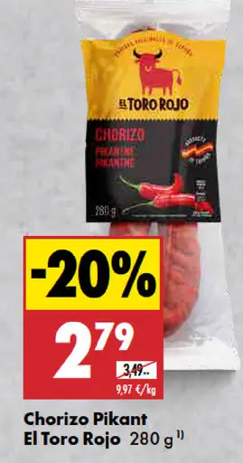 El Toro Rojo Chorizo Pikant