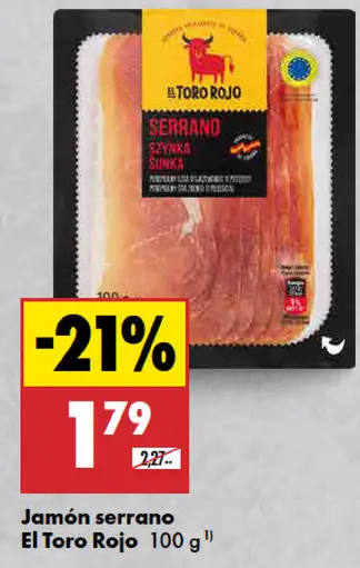 El Toro Rojo jamón serrano šunka