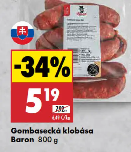 Barone gombasecká klobása