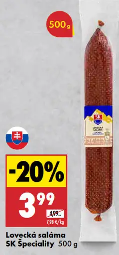 SK Špeciality Lovecká saláma