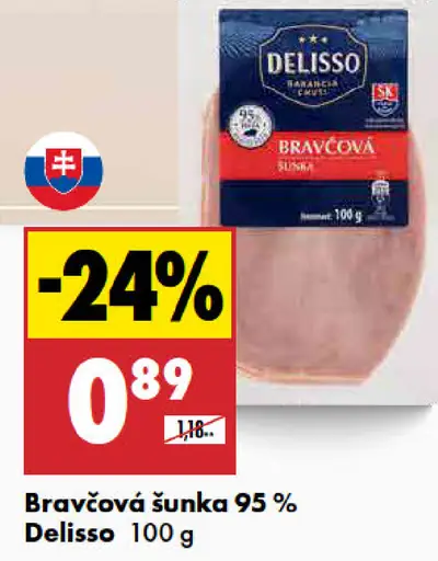 Delisso Bravčová šunka 90 %
