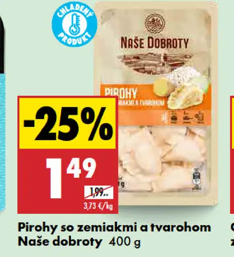 Naše dobroty Pirohy so zemiakmi a tvarohom