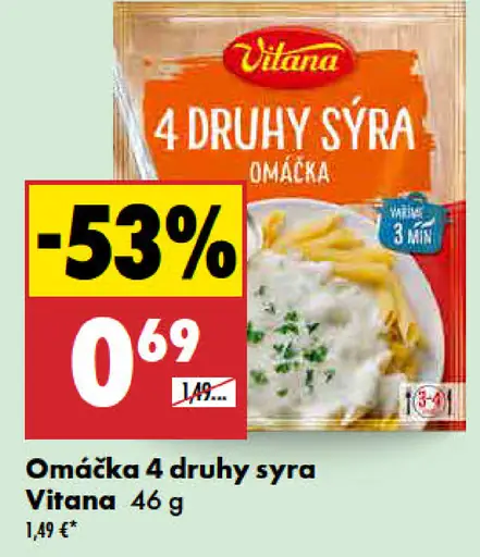 Vitana 4 druhy syra omáčka