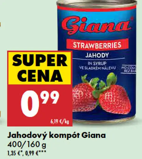 Giana jahodový kompót v náleve