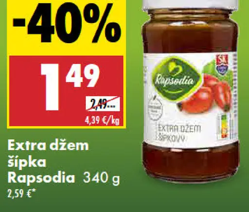 Rapsodia Extra džem šípkový