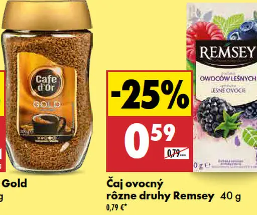 Remsey Čaj ovocný rôzne druhy