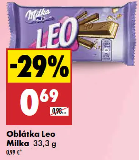 Milka Tyčinka Leo S Oblátkami V Bielej čokoláde