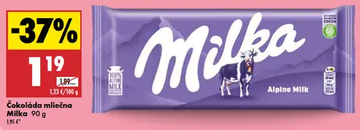 Milka Mliečna čokoláda