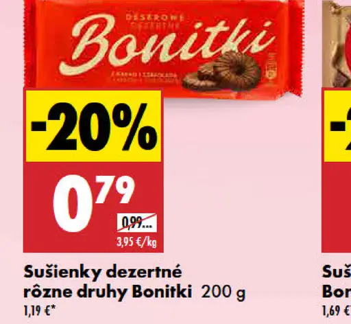 Bonitki sušienky dezertné rôzne druhy