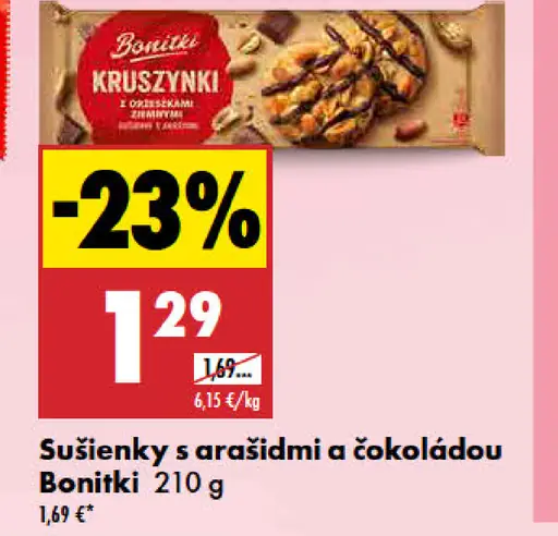 Bonitki Sušienky s arašidmi a čokoládou