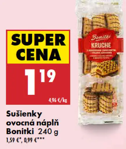 Bonitki Sušienky ovocná náplň