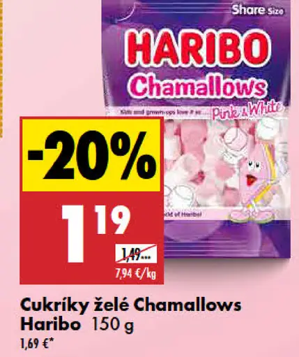 Haribo Chamallows cukríky želé