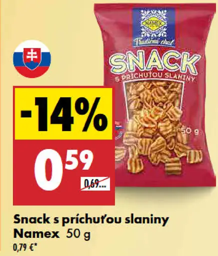 Namex Snack s príchuťou slaniny