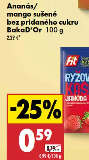 BakaD’Or ananás/mango sušené bez pridaného cukru