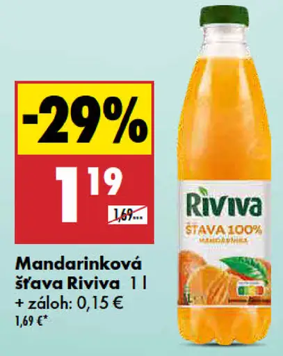 Mandarínková šťava Riviva