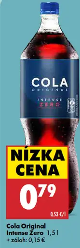 Cola Original Intense Zero nápoj