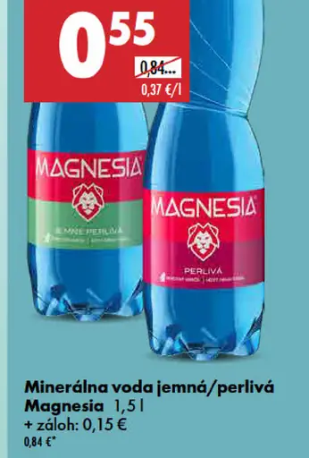 Minerálna voda jemná/perlivá Magnesia