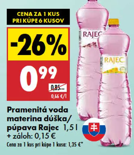 Rajec Pramenitá voda materina dúška