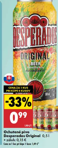 Desperados Original pivo plechovka