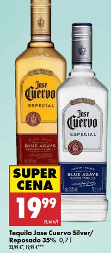 Jose Cuervo tequila Silver/Reposado 35 %