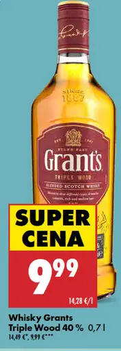 Whisky Grant's Triple Wood 40 %