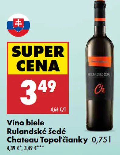 Chateau Topoľčianky Rulandské biele Vino biele