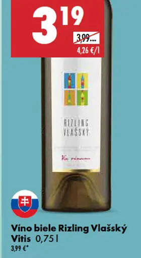 Rizling Vlašský víno biele