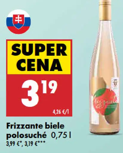 Frizzante víno biele polosuché